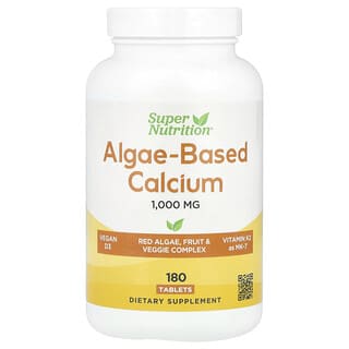 Super Nutrition, Cálcio à Base de Algas, 180 Comprimidos