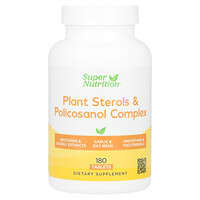 Super Nutrition（スーパーニュートリション）, 植物ステロール＆ポリコサノールコンプレックス、葉酸 ググルエキス 大豆胚芽エキス オート麦ブラン配合、タブレット180粒