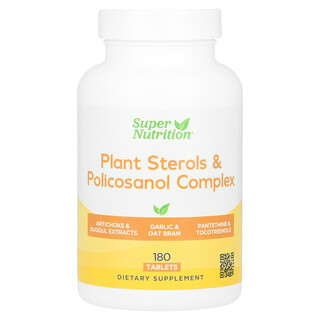 Super Nutrition‏, Plant Sterols & Policosanol Complex, 180 Tablets