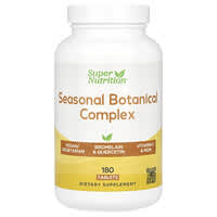 Super Nutrition（スーパーニュートリション）, 季節の植物成分コンプレックス、ケルセチン ブロメライン ビタミンC ターメリック ショウガ配合、タブレット180粒