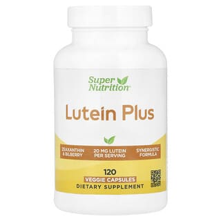 Super Nutrition, Lutein Plus, 20 mg, 120 Veggie Capsules