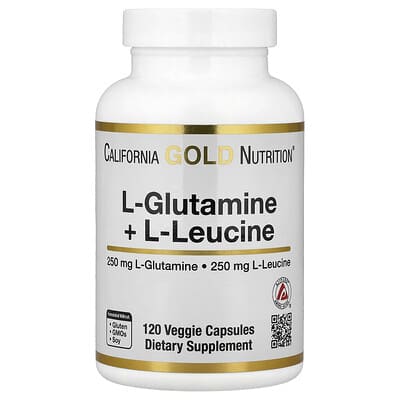 California Gold Nutrition, L-Glutamine + L-Leucine, 120 Vegetarian Capsules
