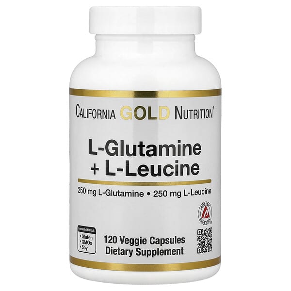 L-Glutamine + L-Leucine, 120 Veggie Capsules