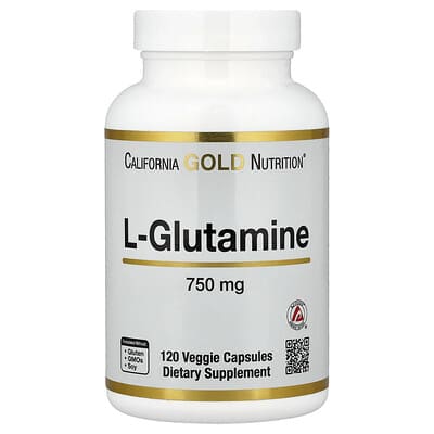 California Gold Nutrition, L-Glutamine, 750 mg, 120 Veg Capsules