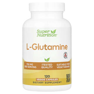 Super Nutrition, L-glutamine, 750 mg, 120 capsules végétariennes