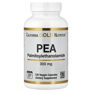 California Gold Nutrition, PEA (Palmitoylethanolamide), 120 Veggie Capsules (300 mg per Capsule)