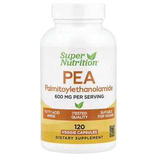 Super Nutrition, PEA (Palmitoylethanolamide), 120 Veggie Capsules (300 mg per Capsule)