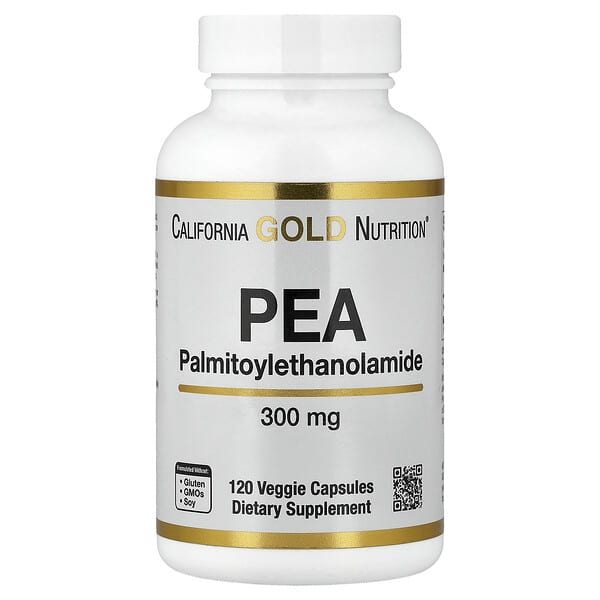 California Gold Nutrition, 팔미토일에탄올아마이드(PEA), 베지 캡슐 120정(캡슐당 300mg)