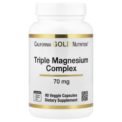 Triple Magnesium Complex, 70 mg , 90 Veggie Capsules