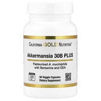 California Gold Nutrition, Akkermansia 30B plus con matriz de fosfolípidos de berberina y OEA, 60 cápsulas vegetales