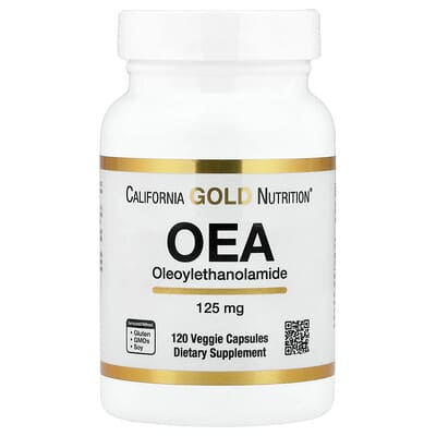 California Gold Nutrition, OEA (Oleylethanolamine), 125 mg, 120 Vegetarian Capsules
