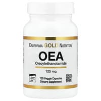 California Gold Nutrition, OEA Oleoylethanolamide, 125 mg, 120  Veggie Capsules
