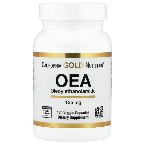 California Gold Nutrition OEA Oleoylethanolamide, 125 mg, 120 Veggie Capsules