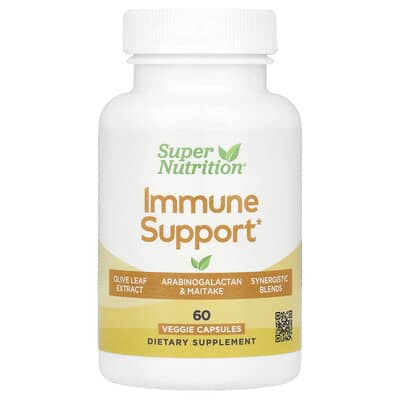 Super Nutrition, Immune Support with Arabinogalactan, Maitake Mushroom Extract, Eleuthero Extract, and Green Tea Extract, 60  Veggie Capsules