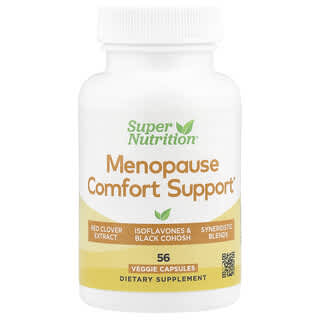 Super Nutrition, Menopause Comfort Support, Ergänzungsmittel zur Unterstützung des Wohlbefindens während der Menopause, 56 pflanzliche Kapseln