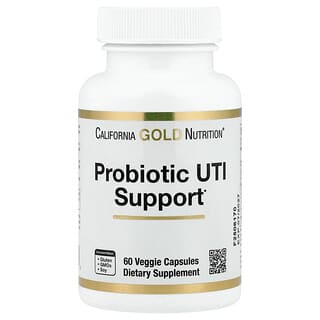 California Gold Nutrition, Probiotic UTI Support with Fructooligosaccharides, Cranberry Extract, Three-Leaf Caper Extract, and Proprietary Digestive Blend, 60 Veggie Capsules