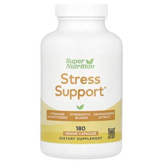 Super Nutrition, Stress Support, Ergänzungsmittel zur Unterstützung bei Stress, 180 pflanzliche Kapseln