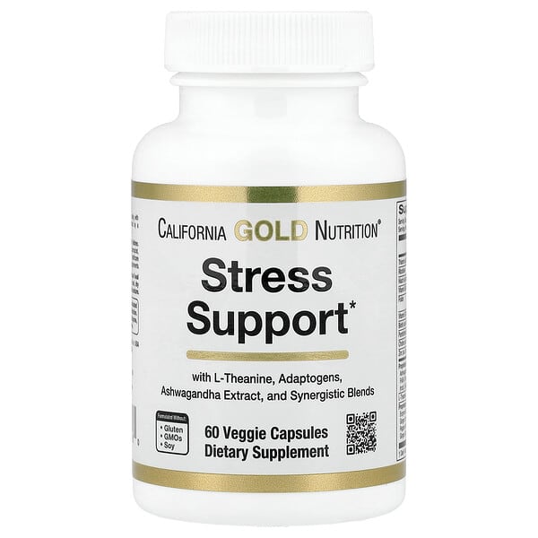5 طرق استخدام البابونج للتوتر و افضل سعر في اي هيرب 2 California Gold Nutrition, Stress Support with L-Theanine, Ashwagandha, Botanical Blend, and Enzymes, 60 Veggie Capsules