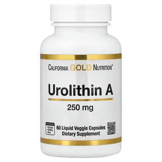 California Gold Nutrition, Urolitina A, 60 cápsulas vegetales líquidas (250 mg por cápsula)