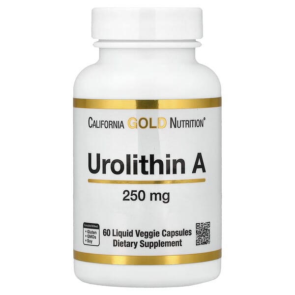 California Gold Nutrition, 尿石素 A，250 毫克，60 粒液體素食膠囊