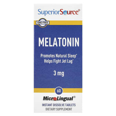 Superior Source, Melatonin, 3 mg, 60 MicroLingual Instant Tablets
