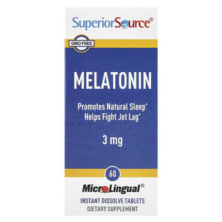 Superior Source, Melatonin, 3 mg, 60 MicroLingual® Instant Dissolve Tablets