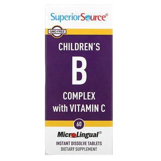 Superior Source, 子ども用B複合体、ビタミンC配合、MicroLingual（マイクロリンガル）即溶性タブレット60粒