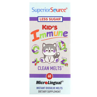 Superior Source, Kid's Immune、Clean Melts（クリーンメルト）、90 Instant Dissolve Melts