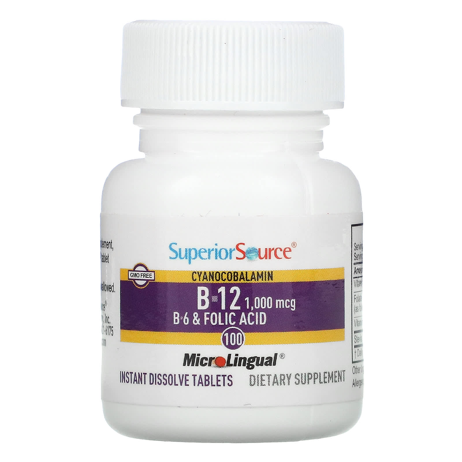 Superior Source, Cyanocobalamin B-12, 1,000 Mcg, 100 MicroLingual ...