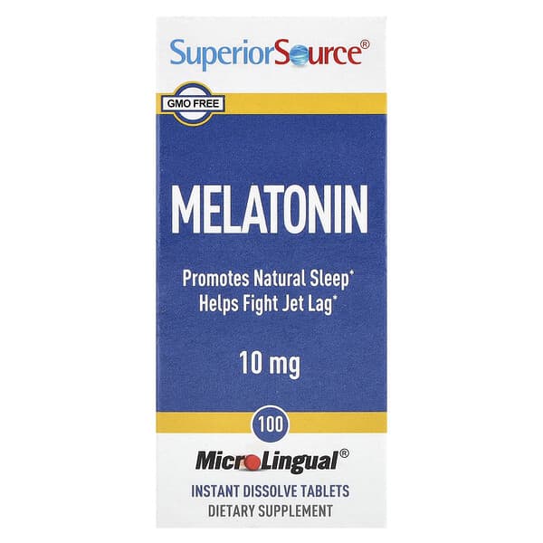 Melatonin, 10 mg, 100 MicroLingual® Instant Dissolve Tablets