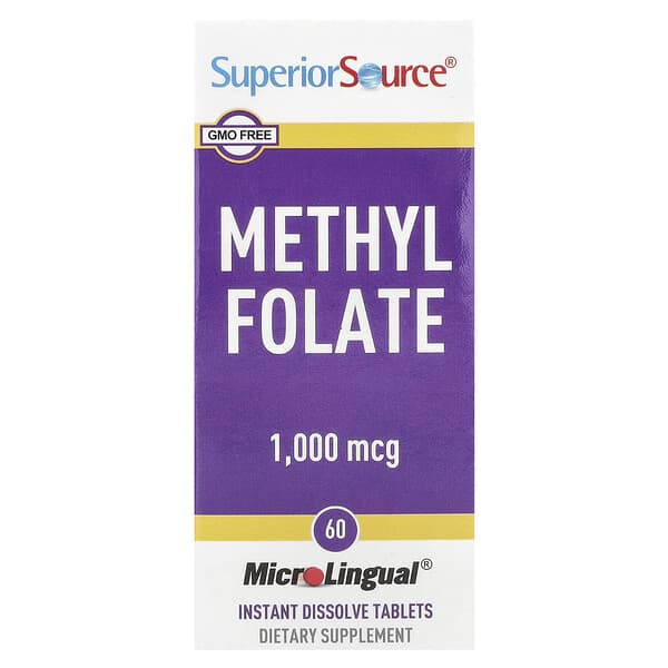 Superior Source Methyl Folate, 1,000 mcg, 60 Instant Dissolve Tablets