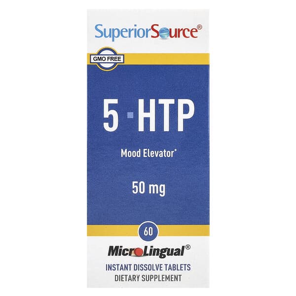 5-HTP, 50 mg, 60 MicroLingual® Instant Dissolve Tablets