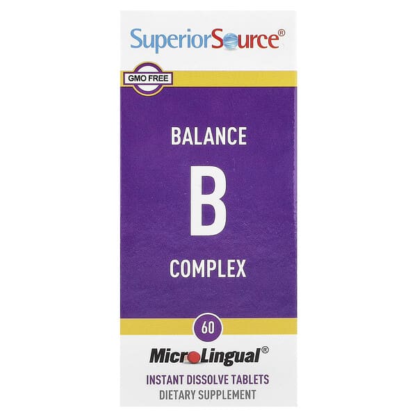 Superior Source, Balance B Complex, 60 MicroLingual® Instant Dissolve Tablets