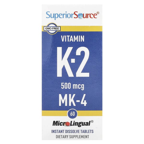 Superior Source Vitamin K-2, 500 mcg, 60 MicroLingual Instant Dissolve Tablets