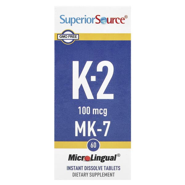 Superior Source Vitamin K-2, 100 mcg, 60 MicroLingual® Instant Dissolve Tablets