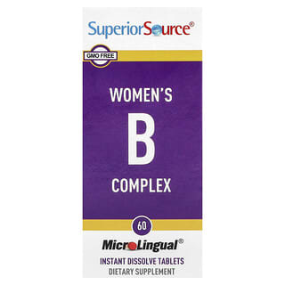 Superior Source, Női B Complex, 60 db MicroLingual Instant Dissolve tabletta