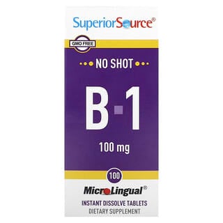 Superior Source, B-1, 100 mg, 100 comprimés à dissolution instantanée