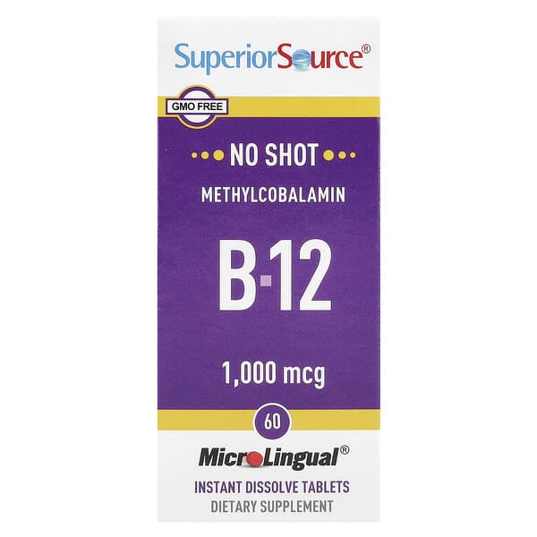 Superior Source Methylcobalamin B-12, 1,000 mcg, 60 MicroLingual® Instant Dissolve Tablets