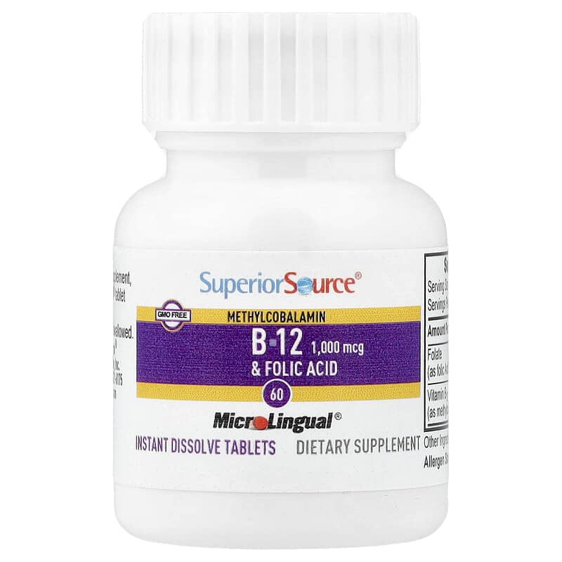 b12 injections and folic acid tablets 2500 mcg + 400 mcg, 120 Fast Dissolve Microlingual tablets dissolve immediately under the tongue heading straight into the body Bedoyecta Multivitamin Capsules with B12