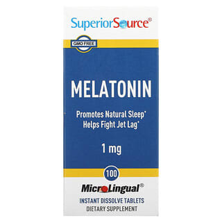 Superior Source, Melatonin, 1 mg, 100 MicroLingual Instant Dissolve Tablets