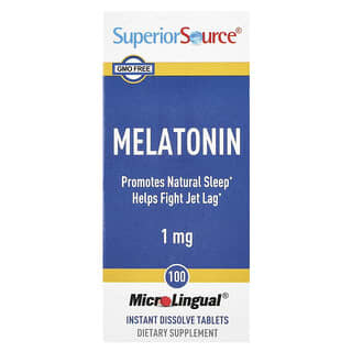 Superior Source, Melatonina, 1 mg, 100 Comprimidos MicroLingual® de Dissolução Instantânea