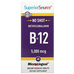 Superior Source, Methylcobalamin B-12, 5,000 mcg, 60 MicroLingual Instant Dissolve Tablets