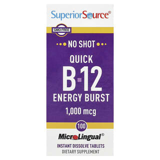 Superior Source, Pelembab Energi B-12 Cepat, 100 Tablet Larut Instan MicroLingual®