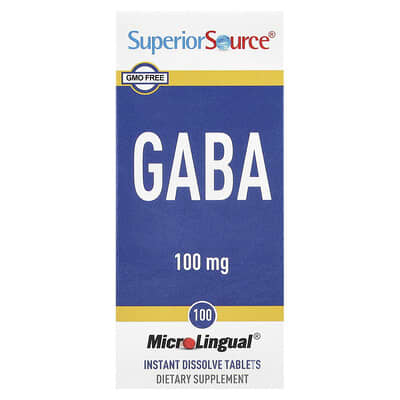 Superior Source, GABA, 100 mg, 100 MicroLingual® Rapid Dissolve Tablets