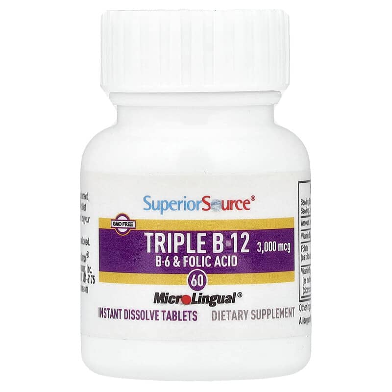 b12 injections and folic acid tablets Vitamin - 60 Capsules | Vitamins & Supplements | Bronson Vitamins Bronson Vitamins Less is More Simplicity Triple B-12, B-6, Folic Acid,