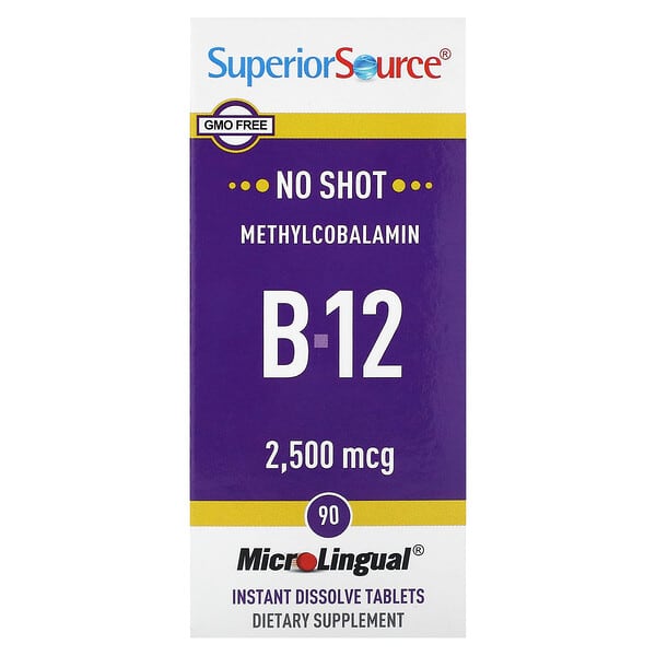 Superior Source Methylcobalamin B-12, 2,500 mcg, 90 Instant Dissolve Tablets