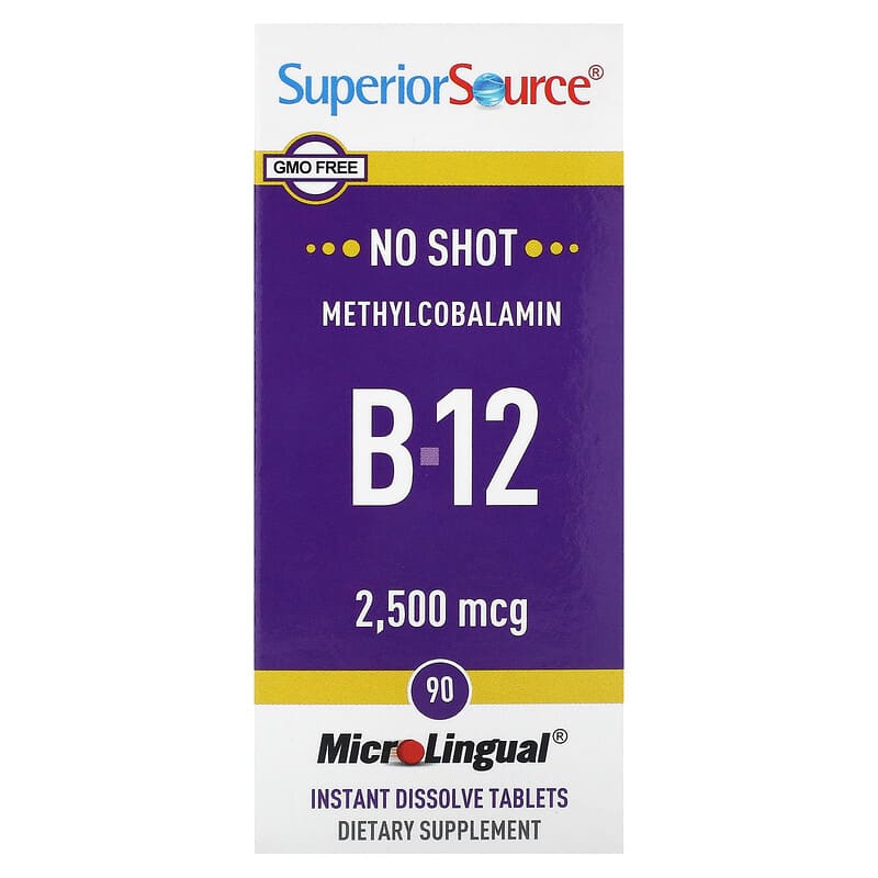 Methylcobalamin B-12, 2,500 mcg, 90 Instant Dissolve Tablets