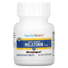 Superior Source, Extra Strength Melatonin, 25 mg, 60 MicroLingual Instant Dissolve Tablets