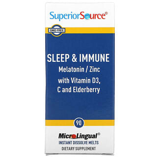 Superior Source, Sleep & Immune, 90 MicroLingual Instant Dissolve Melts