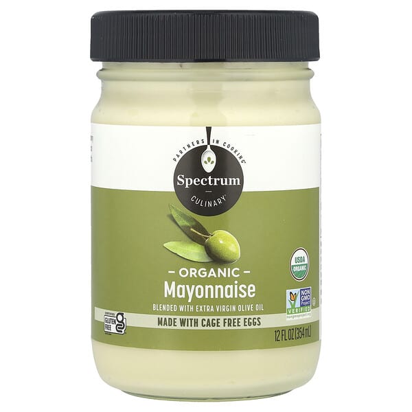 Spectrum Culinary, Maionese orgânica com azeite de oliva, 12 fl. oz. (354 mL)